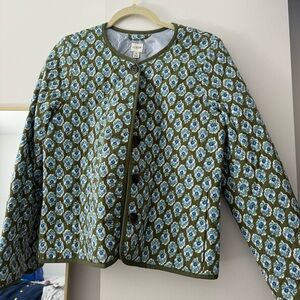 J.Crew Quilted Floral Jacket